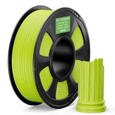 Imagem de DEEPLEE Filamento PLA+ 2.0 1,75 mm, filamento de impressora 3D de resistência mais forte, verde 1 kg, filamento de impressora 3D PLA Plus atualizado, filamento PLA+ de alta velocidade para a maioria