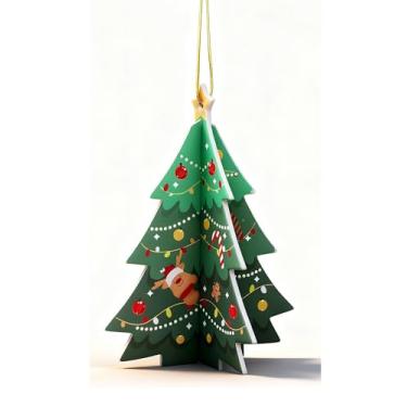 Imagem de Aromatizador de ar para carro de árvore de Natal 3D - Bonito perfume verde acessórios para carro interior automotivo decoração de fragrância para mulheres e meninas presentes