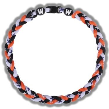 Imagem de Willtok Colares de beisebol de 45,7 cm de alta qualidade, várias cores para escolha, testados em laboratório, presentes para diversão no beisebol, 2025 novo com design trançado 3D da moda Tornado, 18