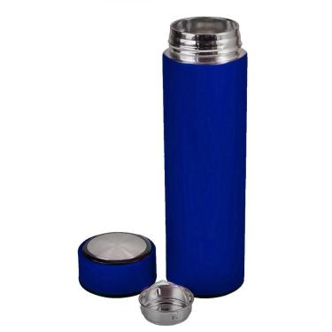 Imagem de Garrafa Térmica Inox 500ml Quente Frio Tampa Azul Nº10