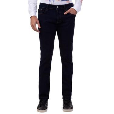 Imagem de Calça Guess Jeans Masculina Slim Straight Azul Escuro, 46