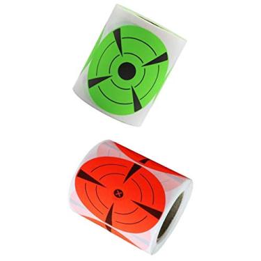 Imagem de 250 peças de adesivos para tiro de alvo de tiro de 7,6 cm misturados | Adesivos de papel para feedback instantâneo de olho de boi | Ótimo para pistolas, rifles, Airsoft, tiro com arco