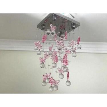 Imagem de Lustre para quarto infantil Bebê, Menina, Menino em Cristal Base 20x20