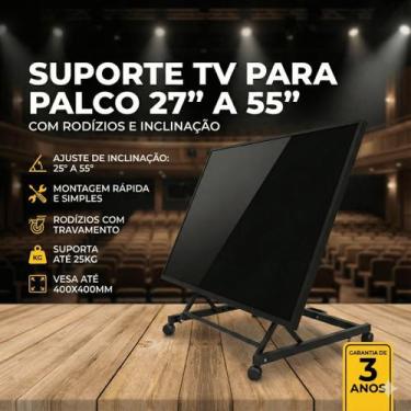 Imagem de Suporte para monitor tv para palco 27 a 55 polegadas de palco inclináv