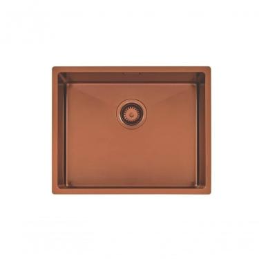 Imagem de Cuba Tramontina Design Collection Quadrum Em Aço Inox Com Revestimento Pvd Rose 50x40cm