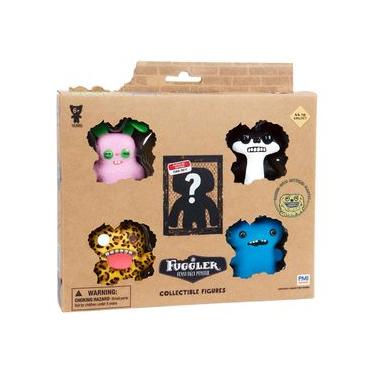 Imagem de Kit com 5 Mini Bonecos Fuggler 6cm Azul, Onça, Rosa e Preto