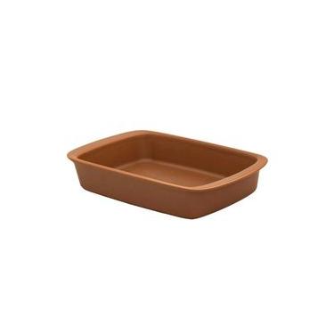 Imagem de Travessa Refratária Oxford Tango Marrom 34x21x6,5cm 2L