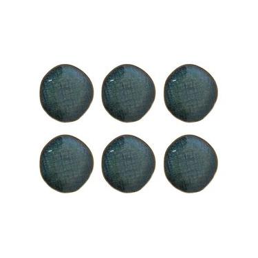 Imagem de Conjunto de Ramequins Médios Porto Brasil Juta Oceano com 6 Peças 57ml - Azul