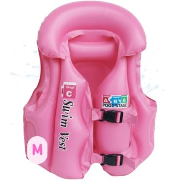 Imagem de Boia Colete Salva Vidas Infantil Inflável Piscina Praia Segurança Ajustável Criança Kids 3 tamanhos Vários Tamanhos (Rosa M)