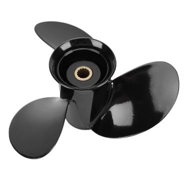 Imagem de Luocute Hélice de Popa, Suporte de Motor de Barco Em Liga de Alumínio RH Com 14 Dentes Estriados, para Motor de Popa 9,9 15 20 P 2 Tempos 4 Tempos NSF Série MFS