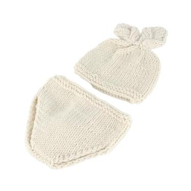 Imagem de Generic Adereços para Fotografia de bebê Recém-nascido Infantil Menino Menina Roupas Fotográficas de Malha Macio e Confortável Material de Algodão de crochê Perfeito para Primeiras Fotos de (c)
