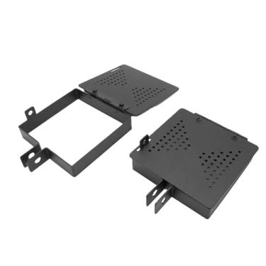 Imagem de YWBL-WH Tampa do Pára-choque RV, Tampa Quadrada de Ferro Com Furos de Ventilação e Pino de Segurança, Serve para Amortecedores de Metal Quadrados de 4 Polegadas para Armazenamento Seguro de