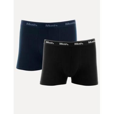 Imagem de Cueca Mash Boxer Cotton Basic Preta/ Marinho Pack 2UN Tamanho:M/M, M/M