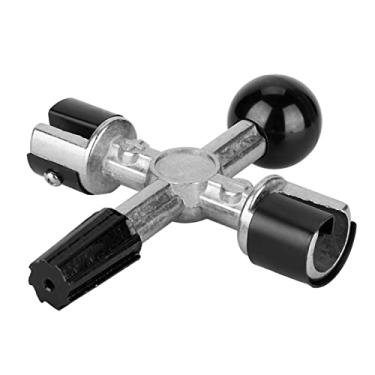 Imagem de AYNEFY Limpador de Terminal de Bateria de 4 Vias, Ferramenta de Limpeza de Bateria de Aço para Automóveis, Fácil de Usar e Melhora a Conexão Elétrica, Ideal para Manutenção de Automóveis