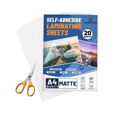 Imagem de Filme De Laminação Autoadesivo A4 Fosco Transparente 20 Folhas Proteçã