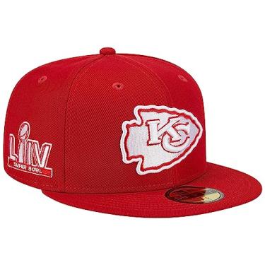 Imagem de New Era Boné masculino Scarlet Kansas City Chiefs Super Bowl LIV Main Patch 59FIFTY
