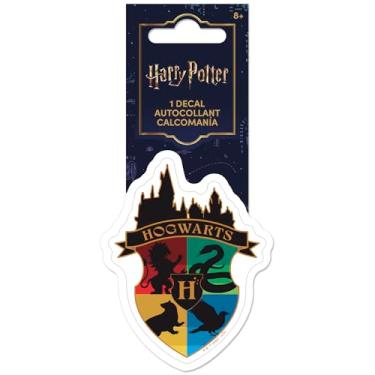 Imagem de Harry Potter - Decalque de vinil branco com brasão de Hogwarts - 4 cores