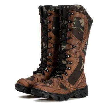 Imagem de Bota Masculina de Segurança PM Militar Cano Alto Proteção Semi Nobuck 