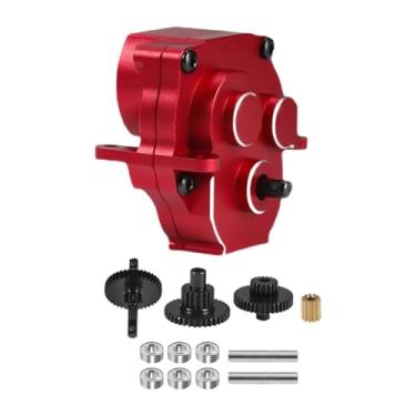 Imagem de Fenteer Carcaça da caixa de transmissão e conjunto de engrenagens para substituição da caixa de engrenagens do carro RC para TRX4M em escala 1/18, Vermelho