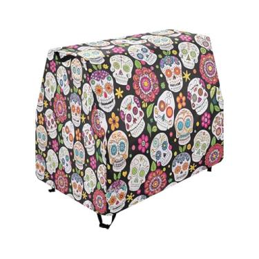 Imagem de Qilmy Sugar Skull Kids Water Table Cover, Duty Waterproof Patio Table Covers for Outdoor Toddler Splash Tables, UV Resistant & Dustproof Play Table Protector, Cover Only