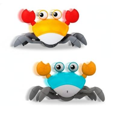 Imagem de Caranguejo Fujão Brinquedo Eletrônico com Sensor e Música, Plástico, 23x15x12 cm, 250g, para Bebês 3+ Anos