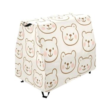 Imagem de Qilmy Cute Bear Faces Kids Water Table Cover, Duty Waterproof Patio Table Covers for Outdoor Toddler Splash Tables, UV Resistant & Dustproof Play Table Protector, Cover Only