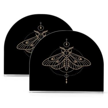 Imagem de Qilmy Boho Suporte de guardanapo de acrílico animal, suporte de lenços de mesa independente transparente, dispensador de papel de coquetel para cozinha, jantar, restaurante, bar, decoração, 2 unidades