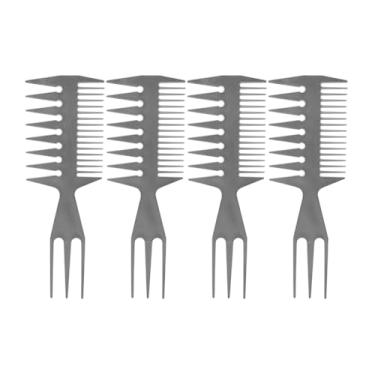 Imagem de Pente 3 em 1 para pintura aquática, 4 peças de ferramentas de textura de pente de pintura de mármore para arte de gesso, kit de raspadores de pintura flutuante dupla face, papel marmorizado