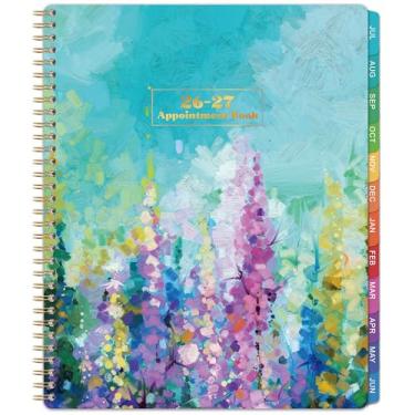 Imagem de Agenda e agenda diária 2026-2027 - 2026-2027, julho de 2026 a junho de 2027, 23 x 28 cm, intervalo de 30 minutos, bolso, aba colorida