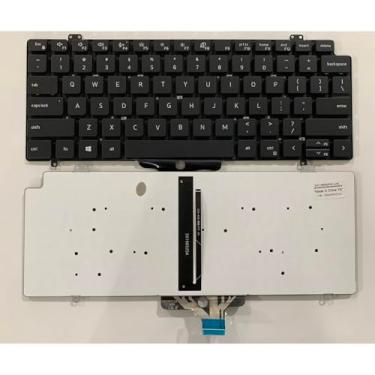 Imagem de Teclado retroiluminado US Layout de substituição para notebook para Dell Latitude 7420 7430 5430 5420 5421 5431 7520 P137G 0CW3R5 PK1330S1B00 0CM7JH