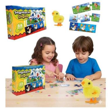 Imagem de Sequência Lógica 54 Peças Educativo Infantil + Brinquedo - Genérica