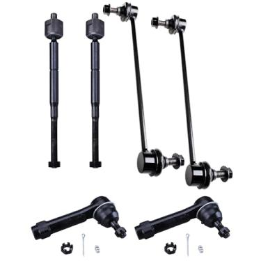 Imagem de Kit de suspensão de haste de direção externa interna de 6 peças para Jeep Compass 2007-2017, Patriot 2007-2017, hastes de direção e barra estabilizadora para Dodge Caliber 2007-2012|K80258 ES800408