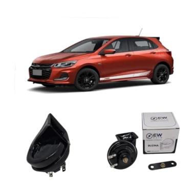 Imagem de BUZINA AUTOMOTIVA CARACOL 12V COM PLUG 2 PINOS E CONECTOR PARA ONIX 2020 ENM DIANTE - TIGER AUTO