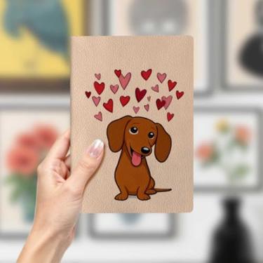 Imagem de Caderno de couro para cães, caderno A5 para anotações no escritório, agenda de 21 x 14,7 cm, agenda, diário de viagem, artigos para cães, presentes para amantes de cães 8