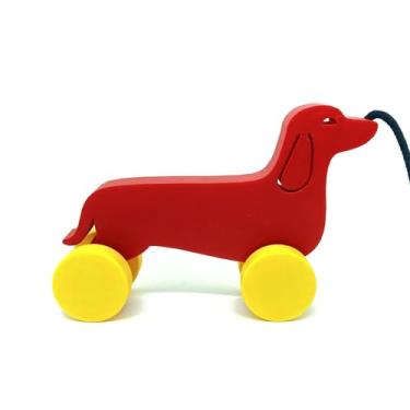 Imagem de Salsicha - Cachorrinho de Rodas - Brinquedo de Puxar Infantil Produzido Em PLA Biodegradável por Impressão 3d Indicado para Acima de Dezoito Meses