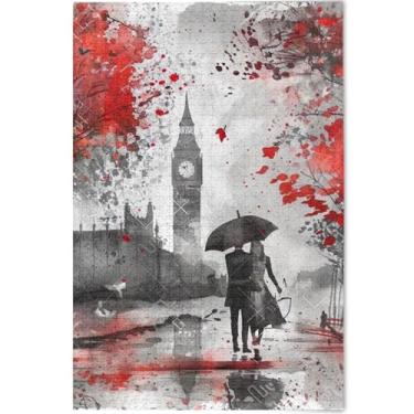 Imagem de Quebra-cabeça de pintura personalizada de Londres Big Ben adulto 500 peças decoração de arte animal arte divertida quebra-cabeça jogo técnico presentes, 52 cm x 37,8 cm