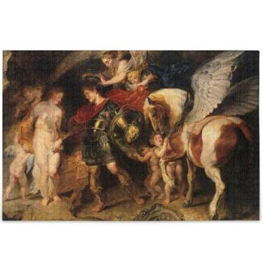 Imagem de Rubens Prints Perseus Andromeda Quebra-cabeça 500 peças adultos família elefantes brancos presentes personalizado exclusivo quebra-cabeça presentes pintura de belas artes, 52 cm x 37,8 cm