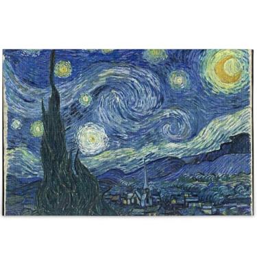 Imagem de Vincent Vangogh Quebra-cabeças adultos pintura noite estrelada 500 peças amantes elefantes brancos presentes cena natureza quebra-cabeça cenário personalizado arte floral, 52 cm x 37,8 cm