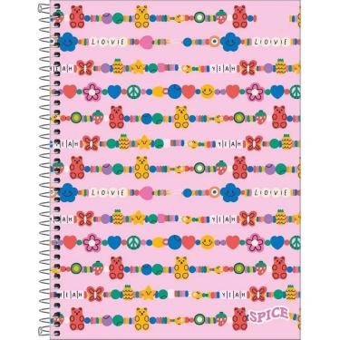 Imagem de Caderno Universitário Capa Dura para Meninas com 1 Matéria 80 Folhas