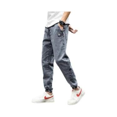 Imagem de Calças Cargo Masculinas plus Size Primavera Verão Pretas E Azuis Stree