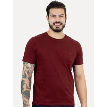 Imagem de Camiseta Dudalina Masculina Essentials Modal Logo Bordô-Masculino