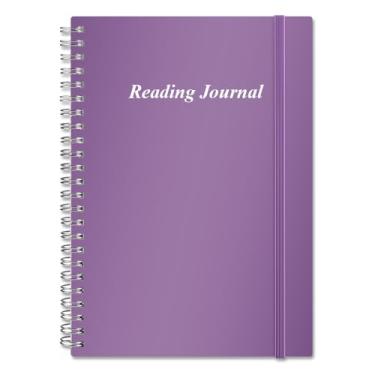 Imagem de Getvow Reading Journal - Review and Track Your Reading Progress with 72 Book Reviews - Book Journal Reading Log Journal with Back Pocket, 5.8" x 8.3", Purple