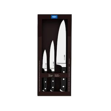 Imagem de Conjunto de Facas Brinox em Aço Inox e ABS Infinity – 3 Peças