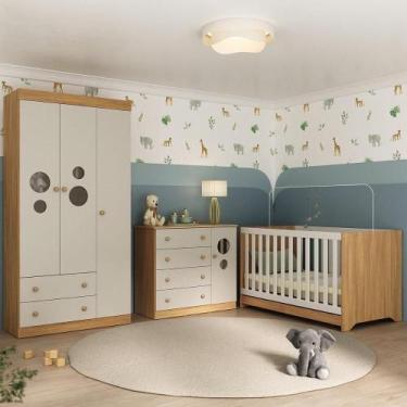 Imagem de Quarto De Bebê Completo Com Berço Americano 3 Em 1 Pirulito Multimóvei