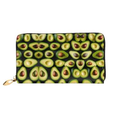 Imagem de XLLingL Carteiras de cartão de crédito impressas, bolsas longas de couro femininas, carteiras com zíper, carteira de viagem simples