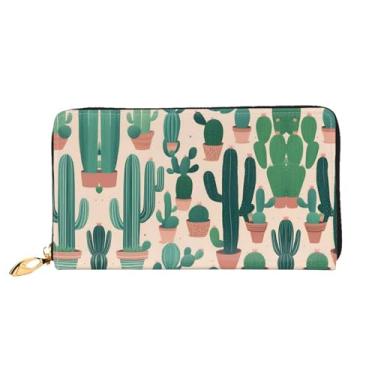 Imagem de XLLingL Carteiras de cartão de crédito impressas, bolsas longas de couro femininas, carteiras com zíper, carteira de viagem simples