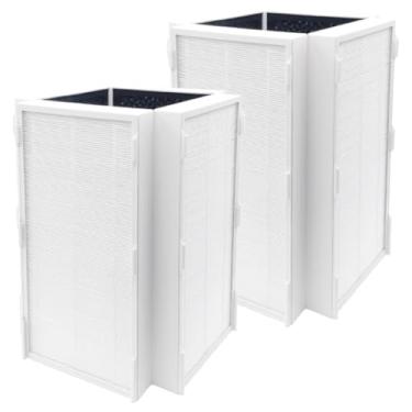 Imagem de Pacote com 2 filtros de substituição CAP-1000 compatíveis com purificador de ar Cuisinart CAP-1000FPK PuRXium, 3 em 1, H13 True HEPA com carvão ativado de alta eficiência