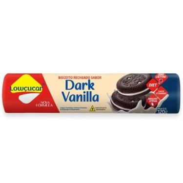 Imagem de Biscoito Recheado Lowçucar Zero Açucares Sabor Dark Vanilla Baunilha 1