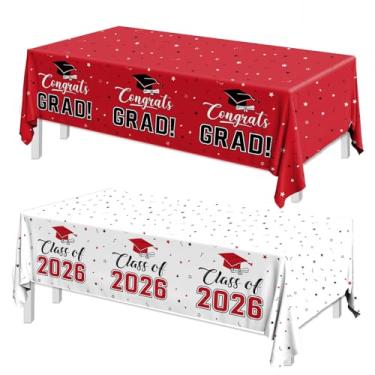 Imagem de Bezkega Decoração de toalha de mesa de formatura (vermelha)