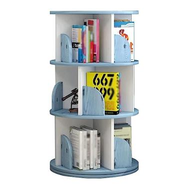 Imagem de UINGBPXT Estante de canto com rotação de 360°, estante em pé com várias camadas, suporte simples para sala de estar, estante de estudo, exibição perfeita